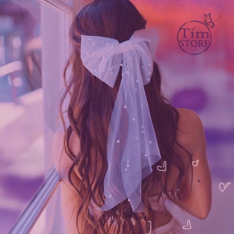 {Ảnh thật} KẸP NƠ, CÀI TÓC NƠ BIGSIZE CÔ DÂU BRIDAL CAO CẤP, K TÓC VẢI THỜI TRANG NỮ HOT TREND
