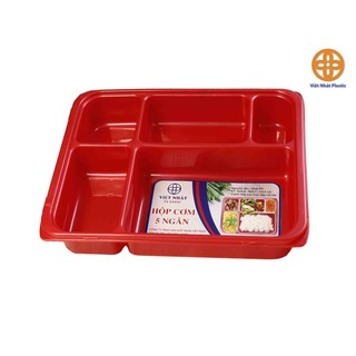 hộp đựng cơm 5 ngăn có nắp đậy nhựa Việt Nhật cao cấp