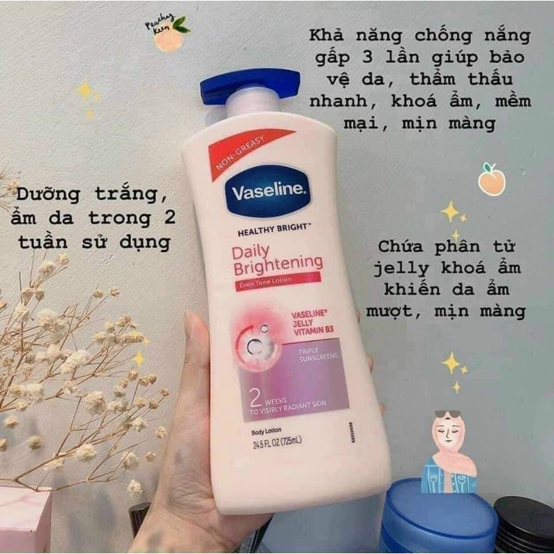 Vaseline Thái Sữa dưỡng thể Vaseline Healthy White UV Lightening Body Lotion 725ml