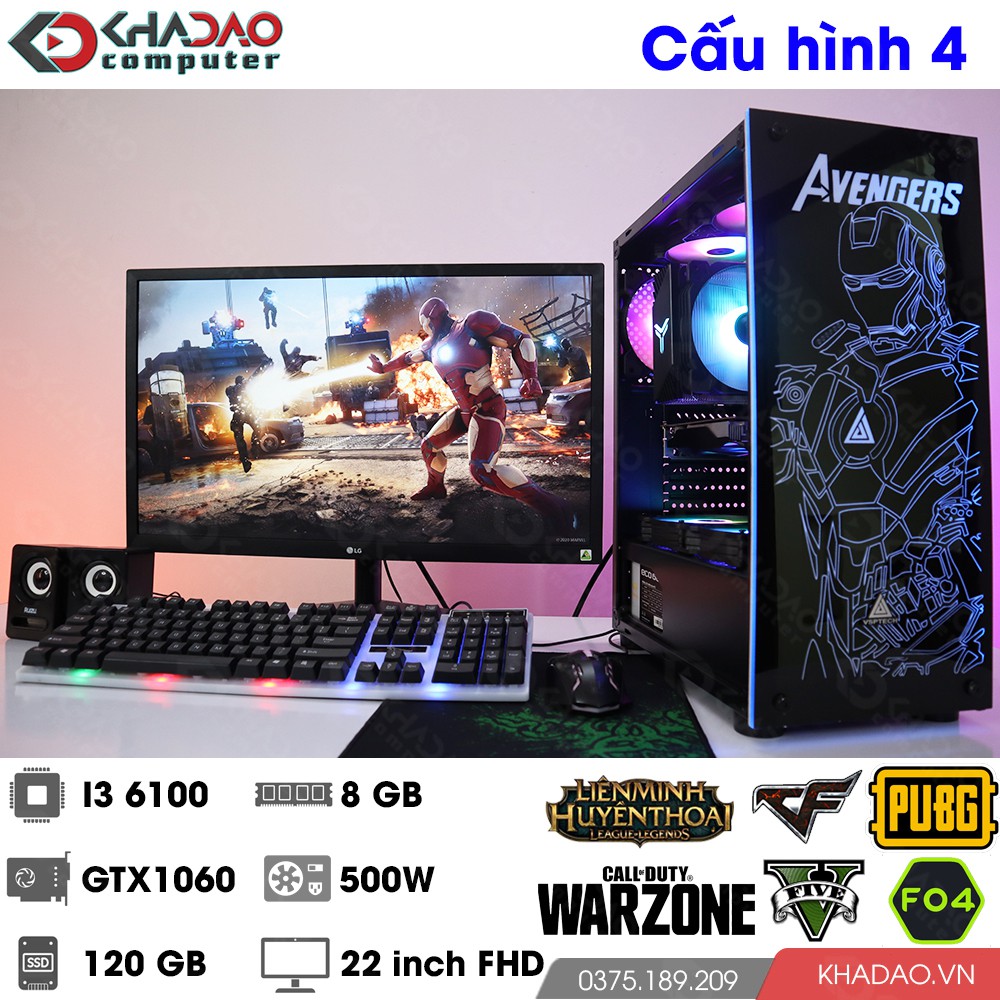 [1 ĐỔI 1] Bộ máy tính chơi game Liên Minh, Đột Kích, CSGO, Fifa 4, PUBG, GTA 5 | Core I3-5-7, BH 36 tháng | WebRaoVat - webraovat.net.vn