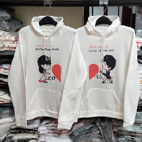 Áo hoodie anh là em là có mũ, vải đẹp hình in rõ nét siêu dễ thương .M3