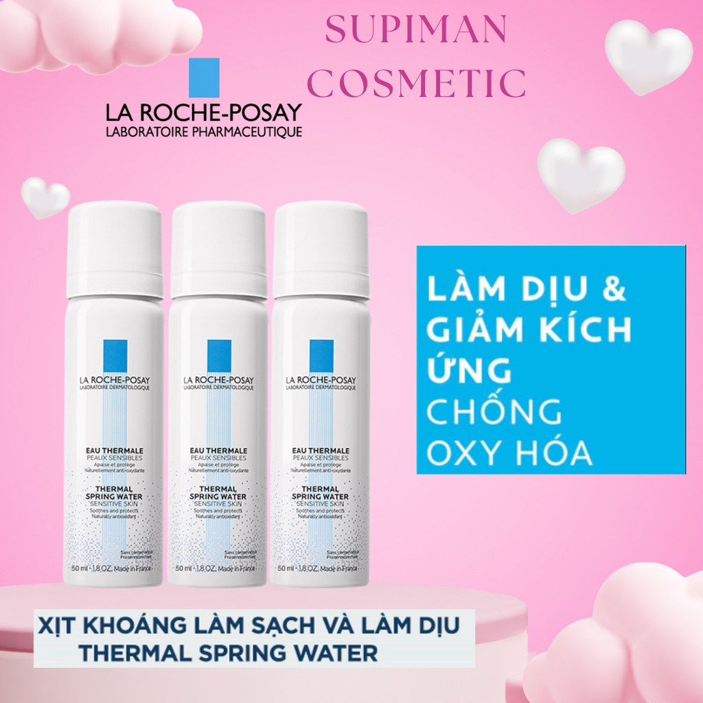 Xịt khoáng La Roche Posay Thermal Spring Water,Nước Xịt Khoáng Làm Sạch Và Làm Dịu Cho Da Nhạy Cảm size 50ml