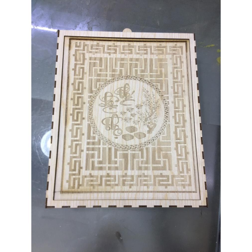 Hộp quà gỗ hộp quà tặng dịp lễ tết đẹp sang trọng thiết kế theo yêu cầu quà tặng ý nghĩa Trenddecor mẫu 03
