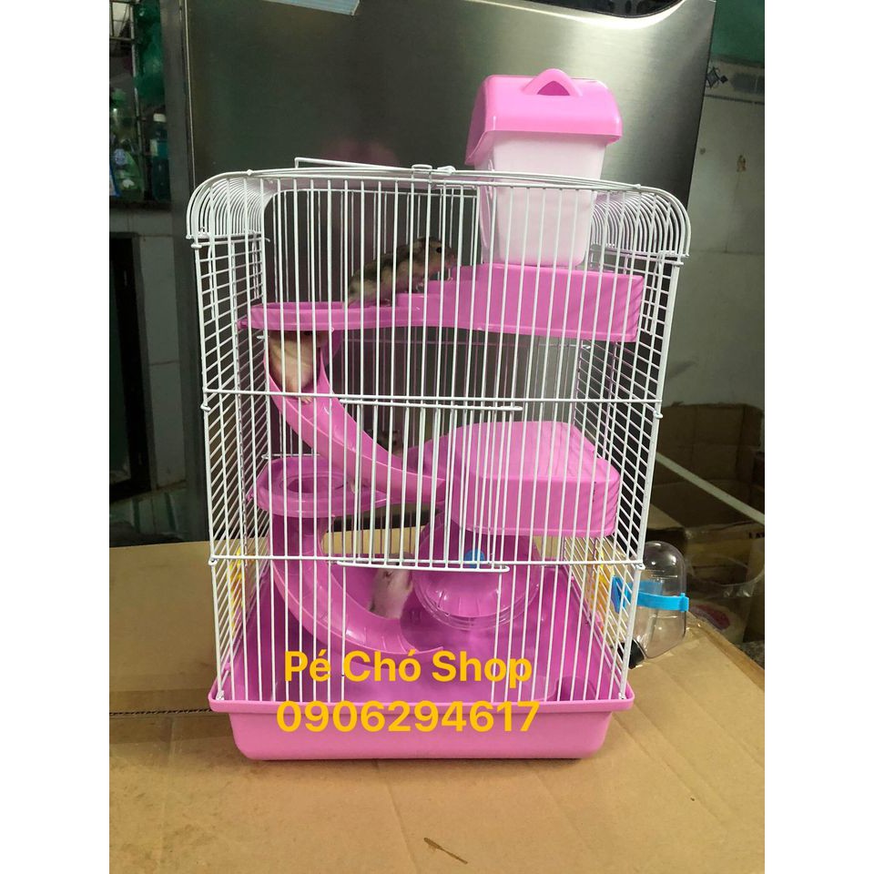 Lồng hamster Hoàng Tử 3 Tầng vui chơi thỏa thích .