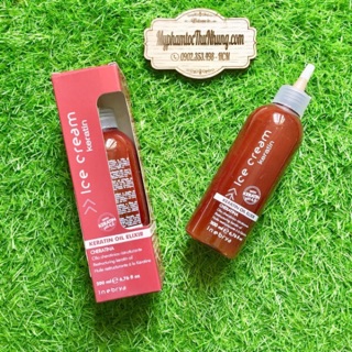 Keratin elixir oil inebrya tinh chất phục hồi tóc hư tổn 200ml