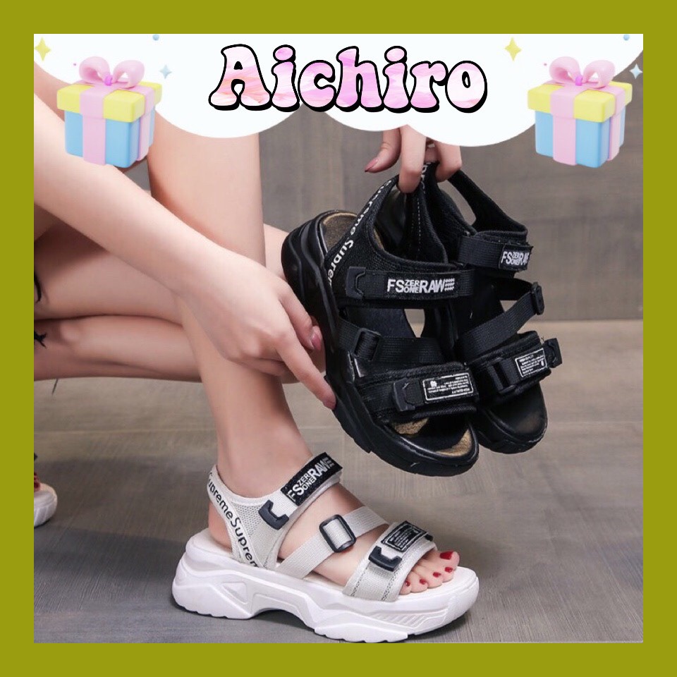Sandal Nữ Đi Học Quai Hậu Ulzzang Độn đế 5cm - Giày Xăng Đan Nữ Hàn Quốc