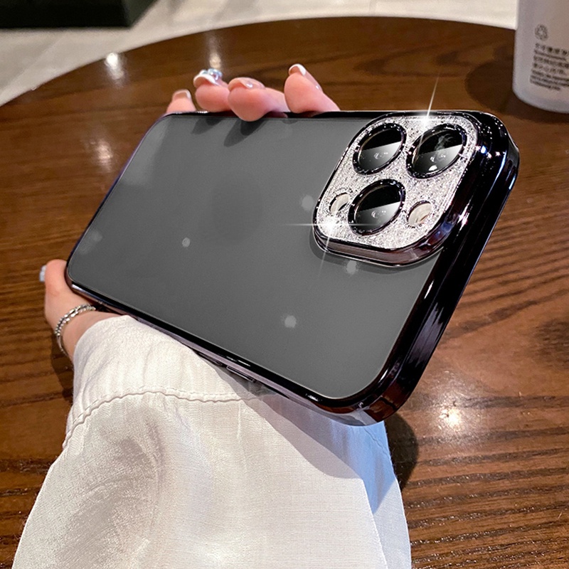 Ốp Điện Thoại Silicon Mềm Trong Suốt Chống Sốc Lấp Lánh Sang Trọng Cho iPhone 13 12 11 Pro max x xs max xr 7 8 plus se2020