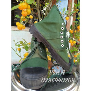 Giày Vải Xanh lá đi rừng đế chống trượt