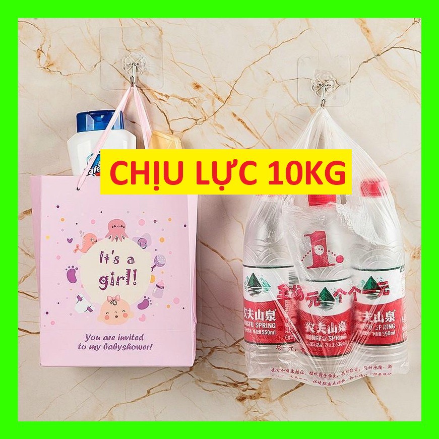 [LOẠI TỐT CHỊU LỰC 10-20KG] MÓC DÁN TƯỜNG TRONG SUỐT CƯỜNG LỰC THẦN THÁNH