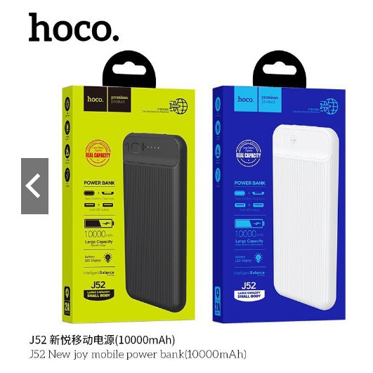 Sạc dự phòng HOCO J52 10000mAh chính hãng sạc nhanh 2.4A