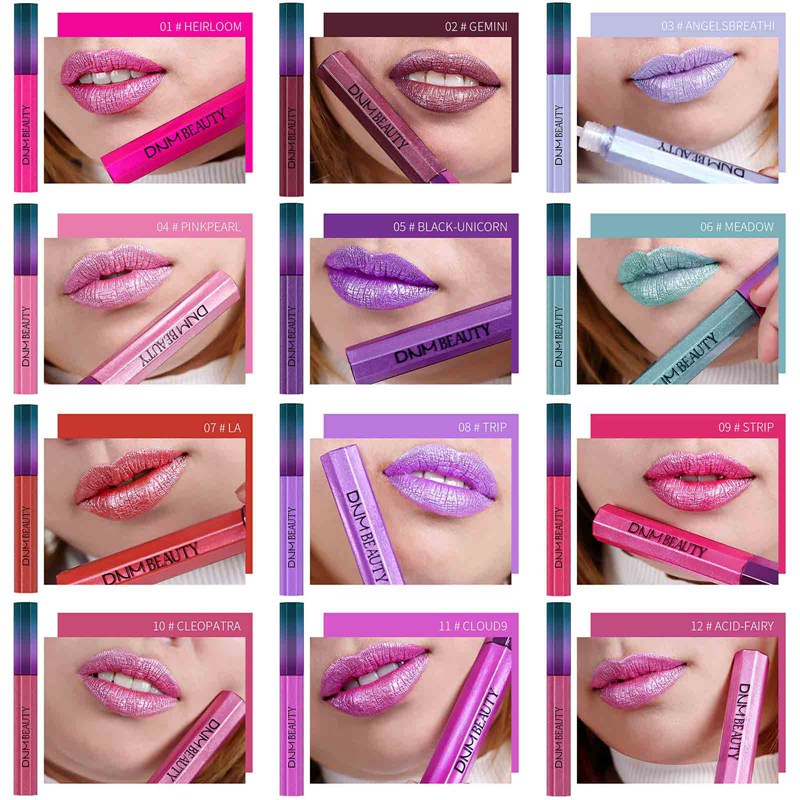 (hàng Mới Về) Son Môi Pujiangrunyong Màu Sắc Ánh Kim Không Dính Cốc Dễ Lên Màu | BigBuy360 - bigbuy360.vn