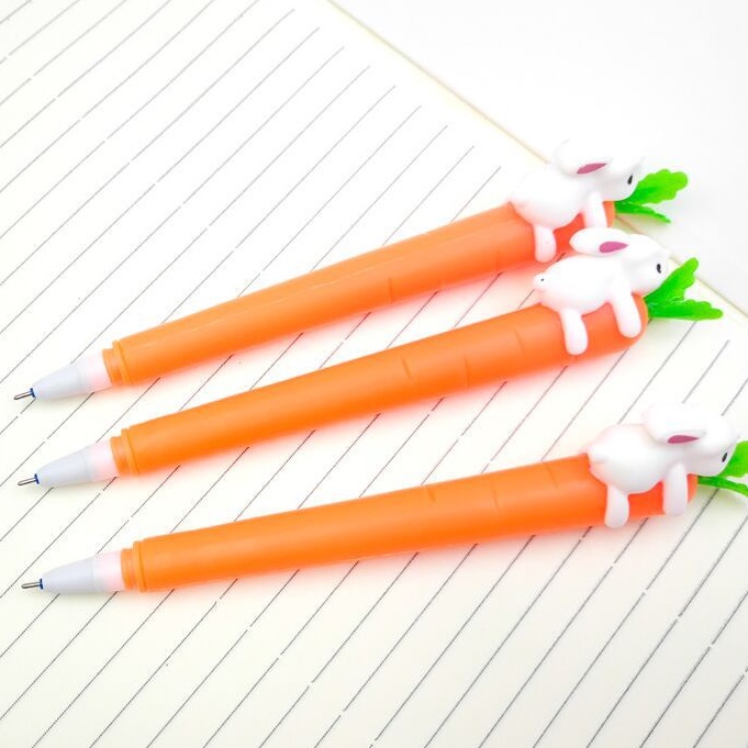 Bút bi Pennie chú thỏ và củ cà rốt ngộ nghĩnh cho học sinh ghi chép