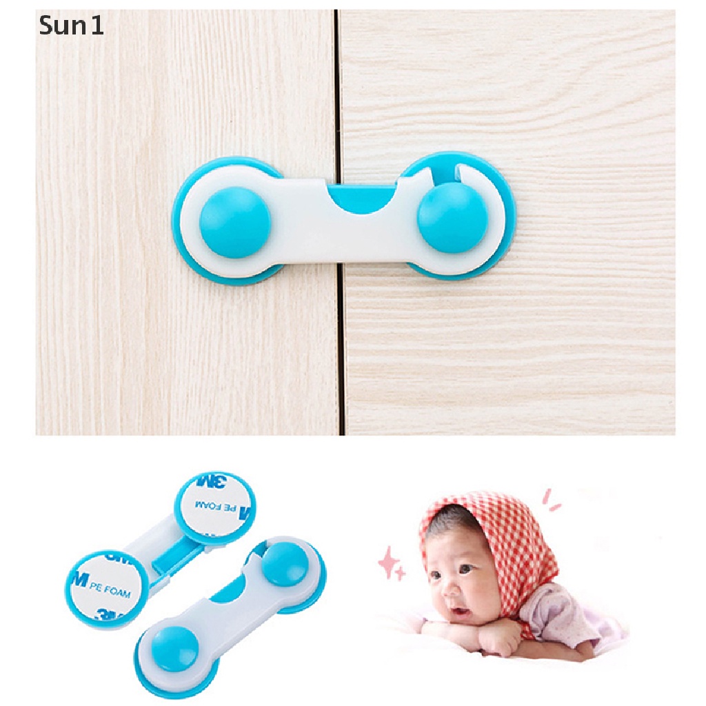 Khóa Cửa Tủ Lạnh / Ngăn Kéo Bằng Nhựa An Toàn Cho Bé Sun1
