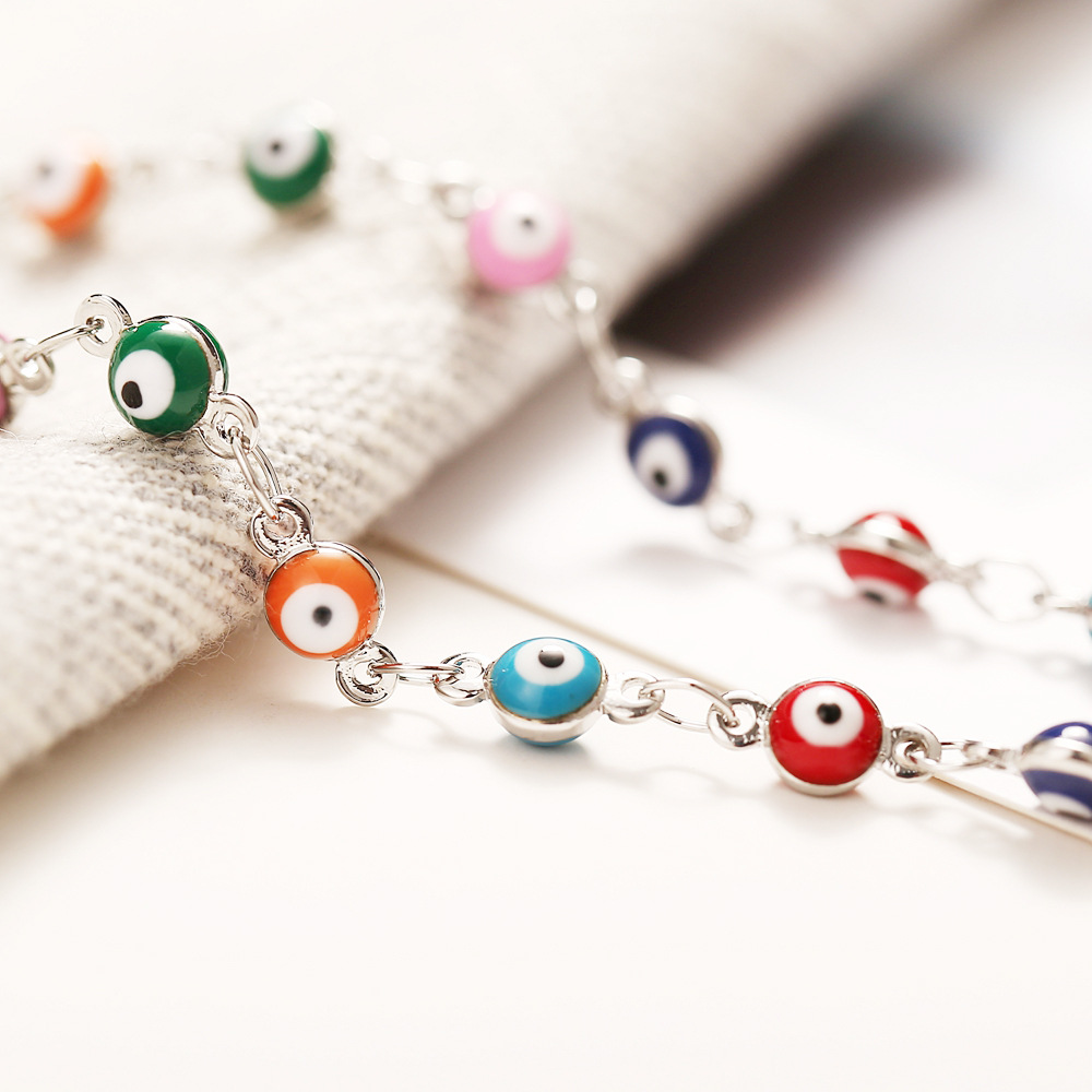 2021 new bohemian retro eye color anklet