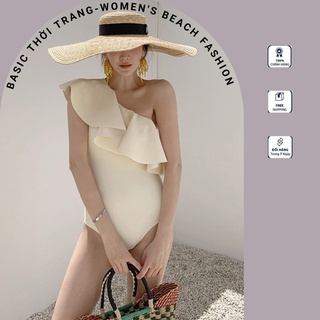 Bikini lệch vai Hàn Quốc co giãn 4 chiều mềm mịn MS02 - Bikini Fashion BM03