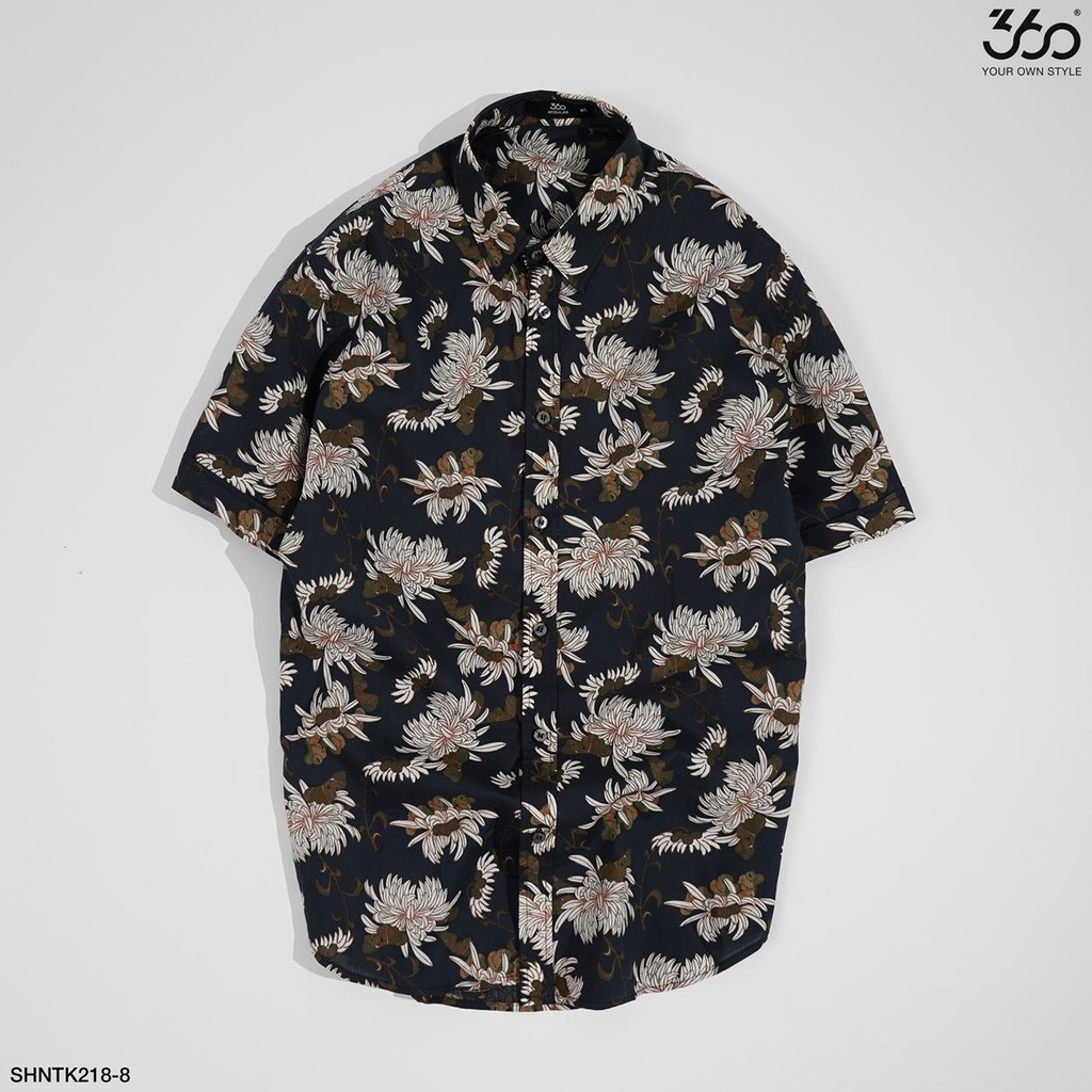 Áo sơ mi nam 360 BOUTIQUE ngắn tay họa tiết - SHNTK218 | BigBuy360 - bigbuy360.vn