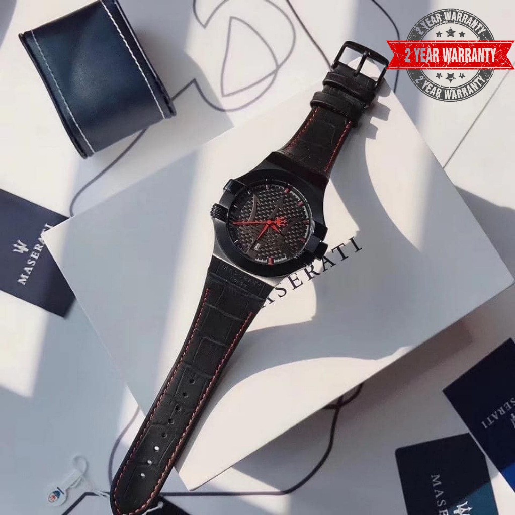 Đồng Hồ Nam Maserati Potenza R8851108010 Dây Da Màu Đen , Máy Quartz - Pin , Size 42mm