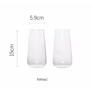 Ly thủy tinh cao cấp kiểu dáng miệng NÚI LỬA 500ml