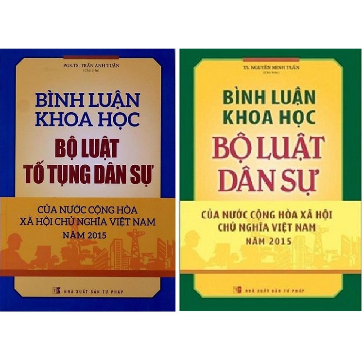 Bộ sách combo bình luật bộ luật dân sự và bộ luật tố tụng dân sự hiện hành