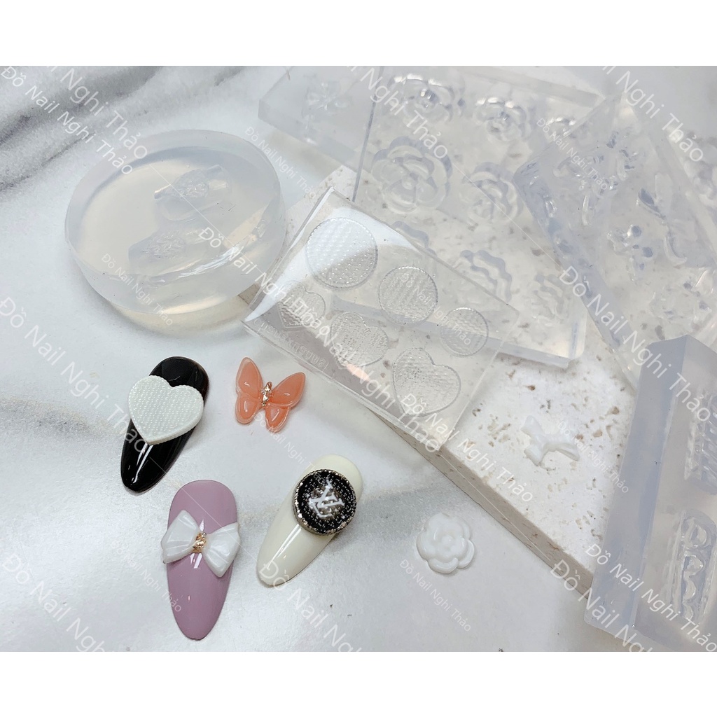 Khuôn silicon nail , khuôn silicone làm charm nail NGHI THẢO