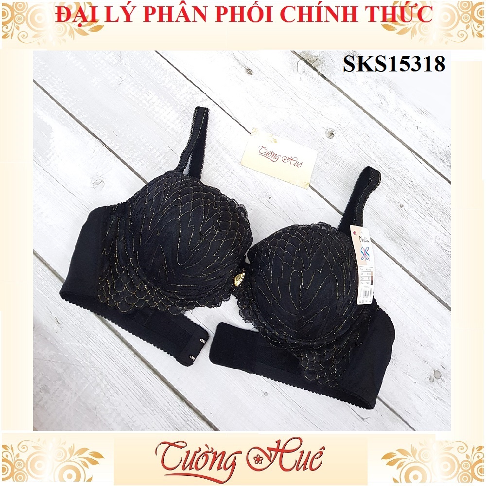 Áo lót nữ Darlin SKS 15318 áo ngực mút dầy nâng ren.