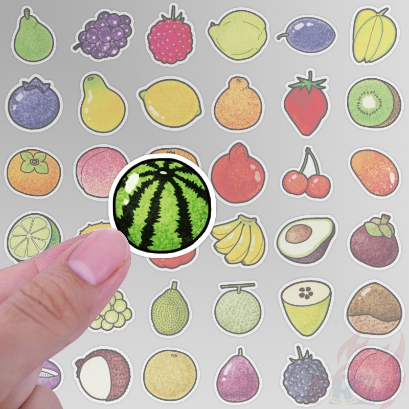 Set 40 miếng dán họa tiết trái cây trang trí đa năng