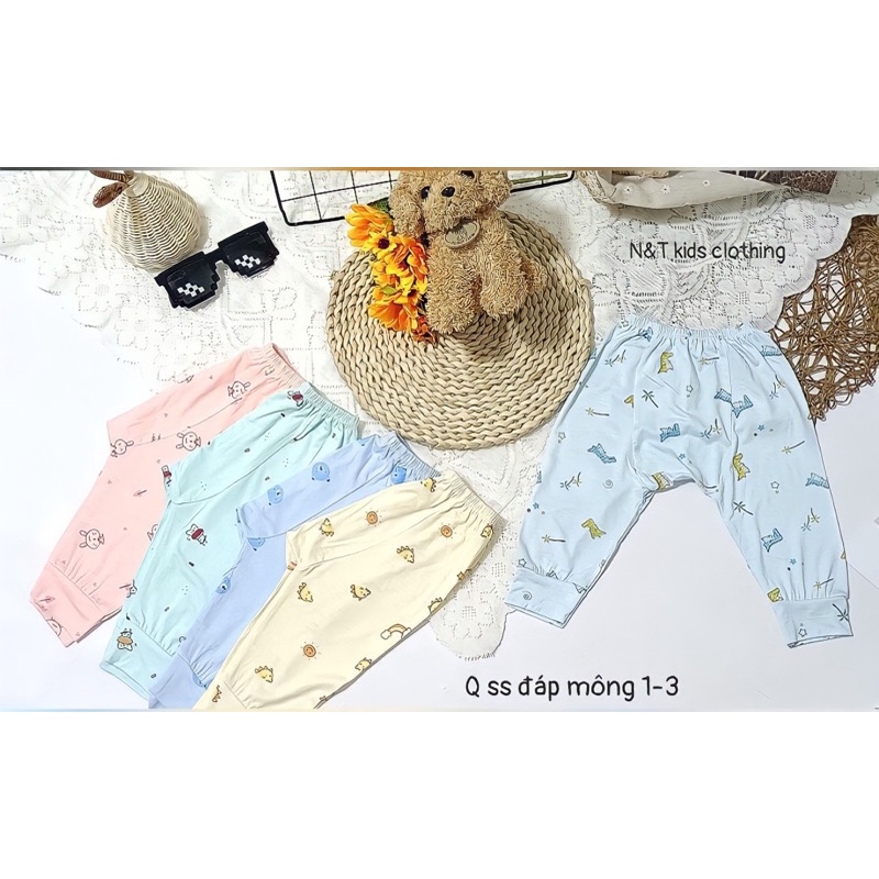 Set 05 Quần dài sơ sinh đáp đũng (ss-8kg)
