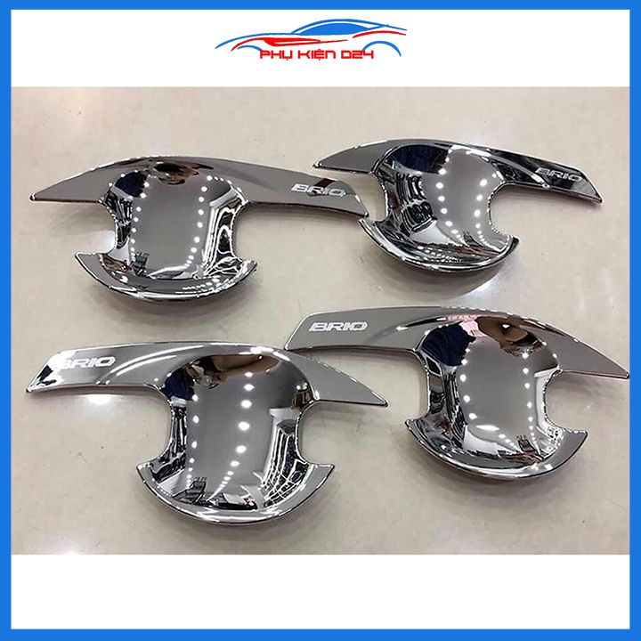 Ốp tay hõm mạ crom Brio 2019-2020-2021-2022-2023 sáng bóng chống trầy bảo vệ cửa xe ô tô