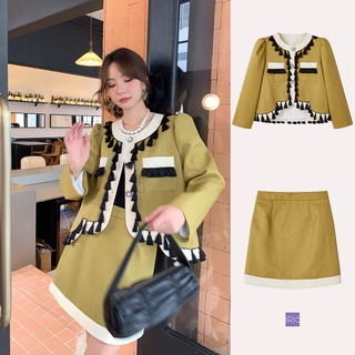 Iris Boutique IT2022N29 Tassel blazer-skirt set Set Váy áo blazer cá tính