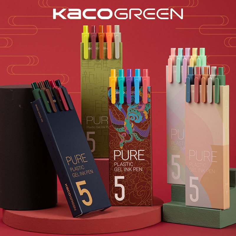 Bộ Bút Mực Gel KACO Ngòi 0.5mm Cao Cấp Tiện Dụng