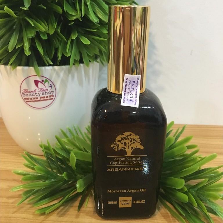 Tinh dầu dưỡng phục hồi tóc hư tổn Arganmidas Moroccan Argan Oil 100ml