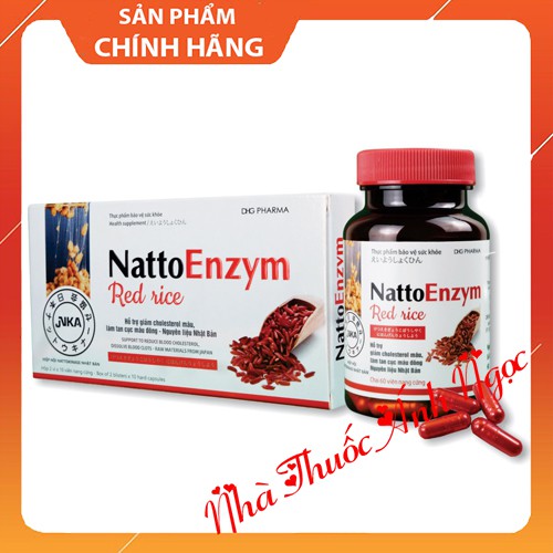 NattoEnzym Red rice (Gạo đỏ) - Hỗ trợ giảm cholesterol và làm tan cục máu đông, Nguyên liệu Nhật Bản