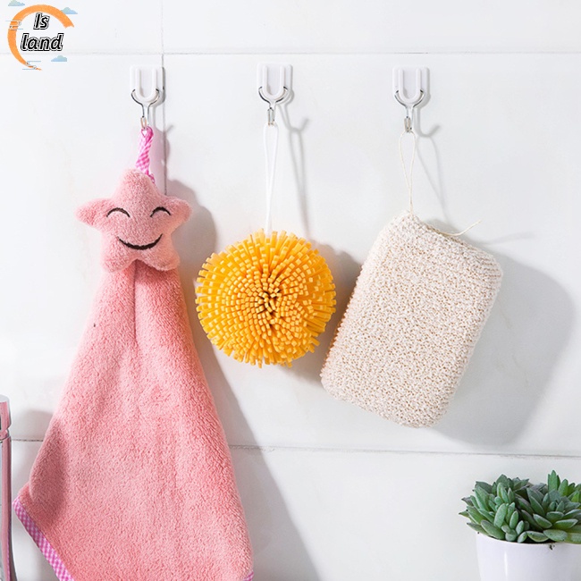 Set 6 Móc Treo Đồ Gắn Tường Không Để Lại Dấu Vết Tiện Dụng Cho Nhà Bếp/Phòng Tắm