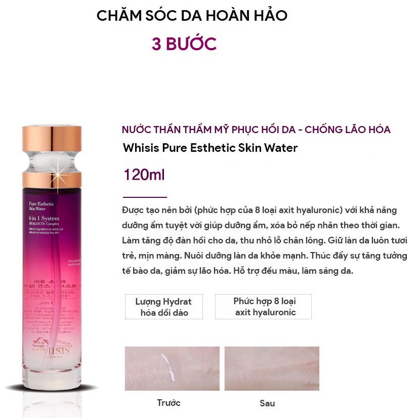 WHISIS Tinh Chất Dưỡng Da Pure Esthetic Serum Lotion 100ml