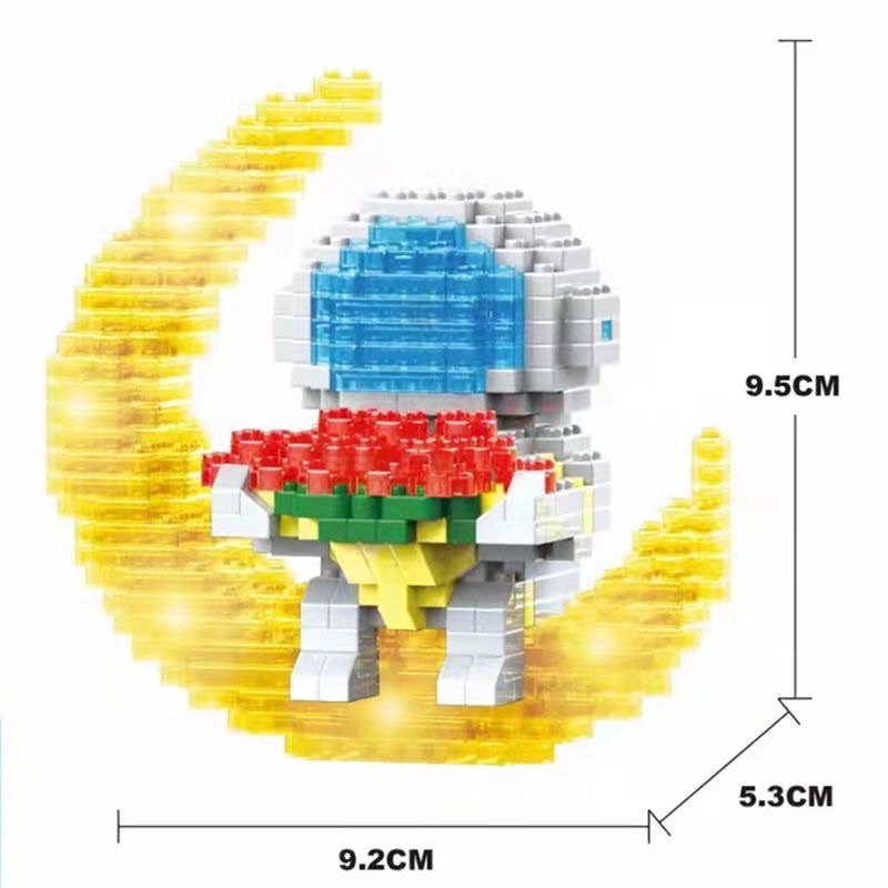 [ĐỒ CHƠI] Mô Hình Lắp Ráp Lego Phi Hành Gia Cầm Trái Tim, Phi Hành Gia Cầm Hoa Có Đèn