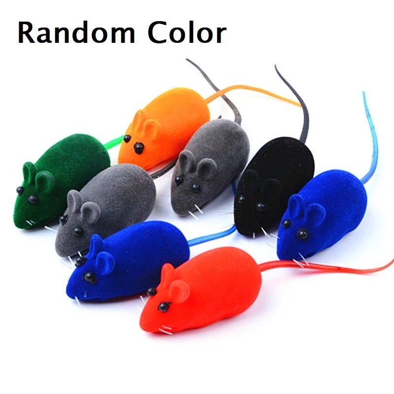 Chuột silicon phát âm thanh đồ chơi cho mèo