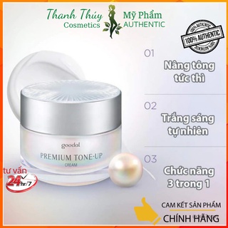 Kem dưỡng trắng da nâng tone Ốc Sên Goodal Premium Tone-Up Cream - Hàn Quốc- 30ml, làm giảm nếp nhăn, mờ thâm nám