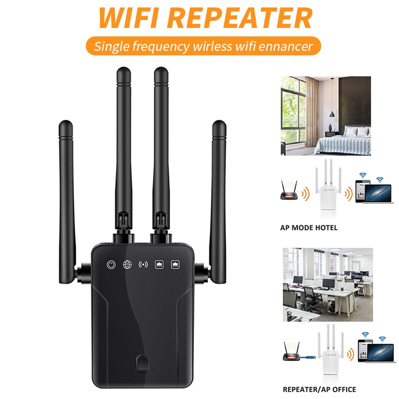 Bộ Khuếch Đại Tín Hiệu Wifi Không Dây Zoey 300m 4 Ăng Ten | BigBuy360 - bigbuy360.vn