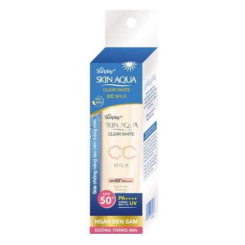 Sữa chống nắng tạo nền Sunplay Skin Aqua Clear White CC Milk SPF50 25g
