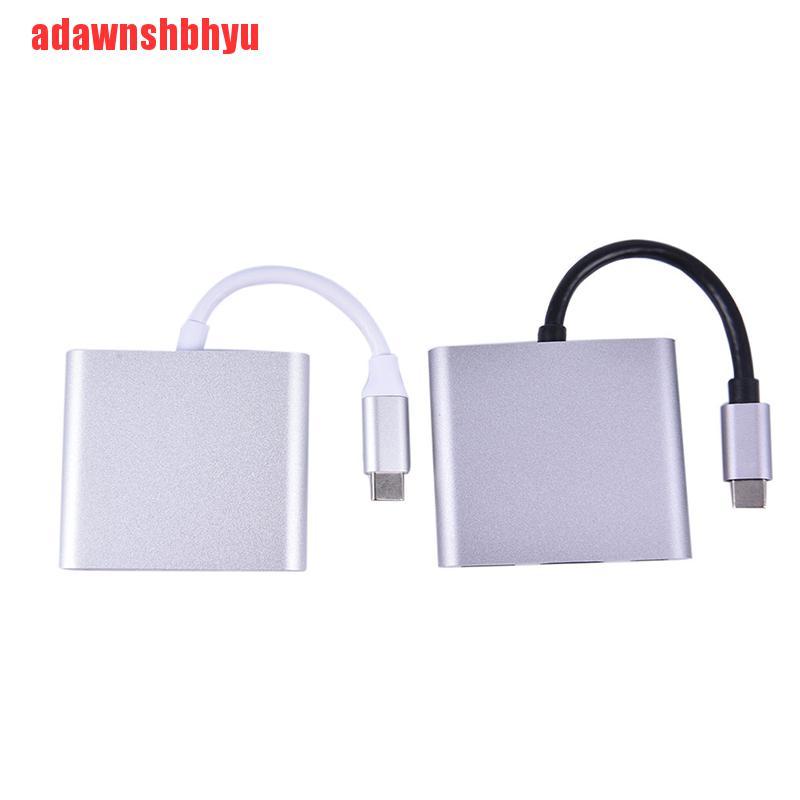 Cáp Chuyển Đổi 3 Trong 1 Usb 3.1 Sang Usb-C 3.0 Hdmi Cho Android Macbook Samsung