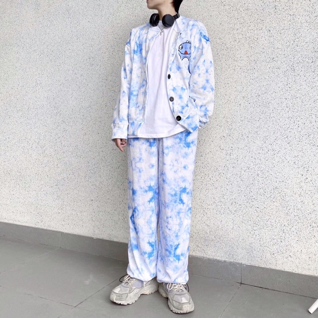 Cả Set Cardigan Loang 3D-Long Pants Loang 3D Bad Rabit Ảnh/Clip Thật