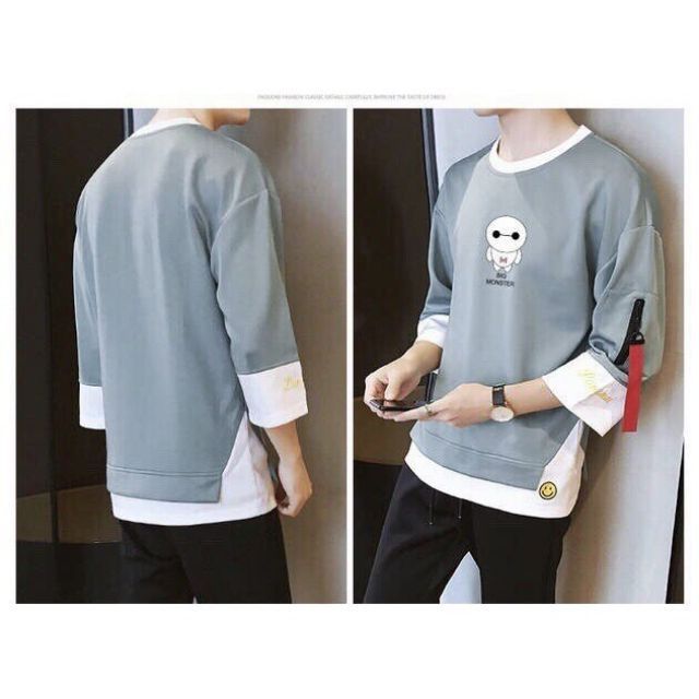 áo thun nam nữ tay lỡ 65% cotton unisex form rộng phong cach Ulzzang