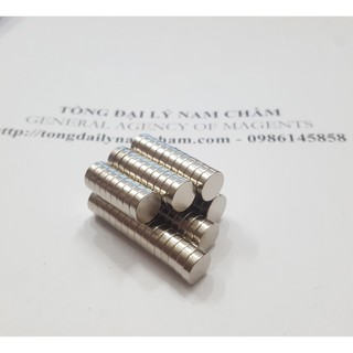 Nam châm viên 10x3mm , nam châm trắng đất hiếm lực hút mạnh 10*3mm