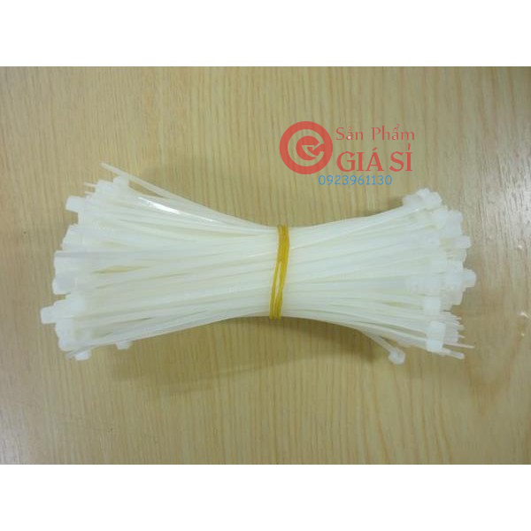 Bịch dây Rút Nhựa Khóa Siêu Chắc Size 4*200 (Trắng) 2 tấc ❤️freeship❤️