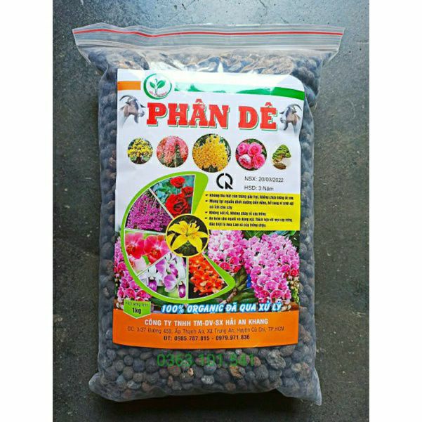 Phân Dê Sạch Đã Qua Xử Lý Làm Phân Bón Lan Và Phân Bón Cây Trồng HAK Gói 1kg