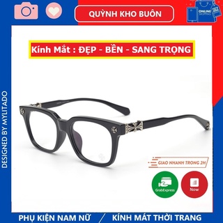 Gọng kính cận nam nữ Chrome Hearts Cao Cấp , thiết kế gọng vuông nhiều màu sắc thời trang Q2273