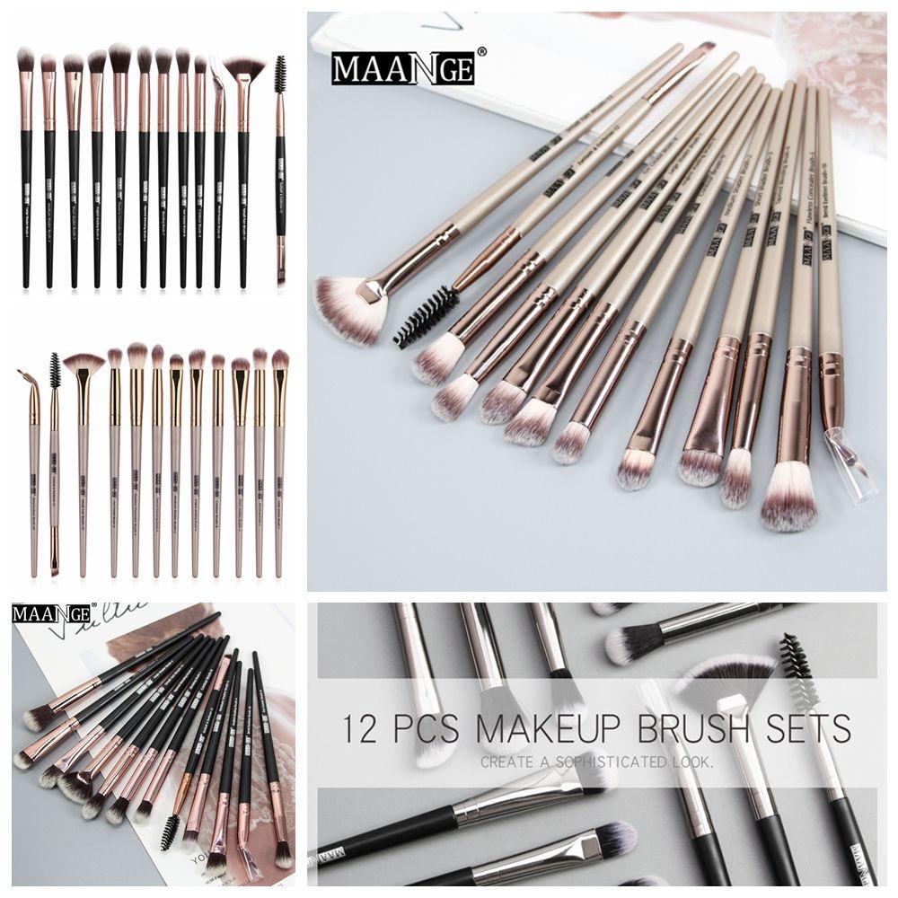 Bộ 12 Cọ Trang Điểm Mắt / Tạo Khối Làm Đẹp Cho Nữ
