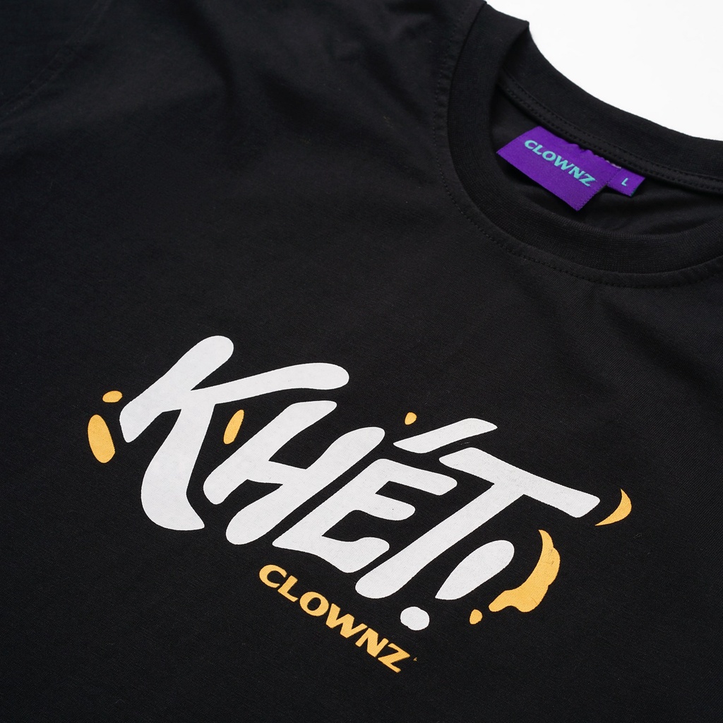 Áo thun tay lỡ unisex nam nữ, local brand Clownz T-shirt hình in chữ Khét chất cotton form rộng nhiều màu