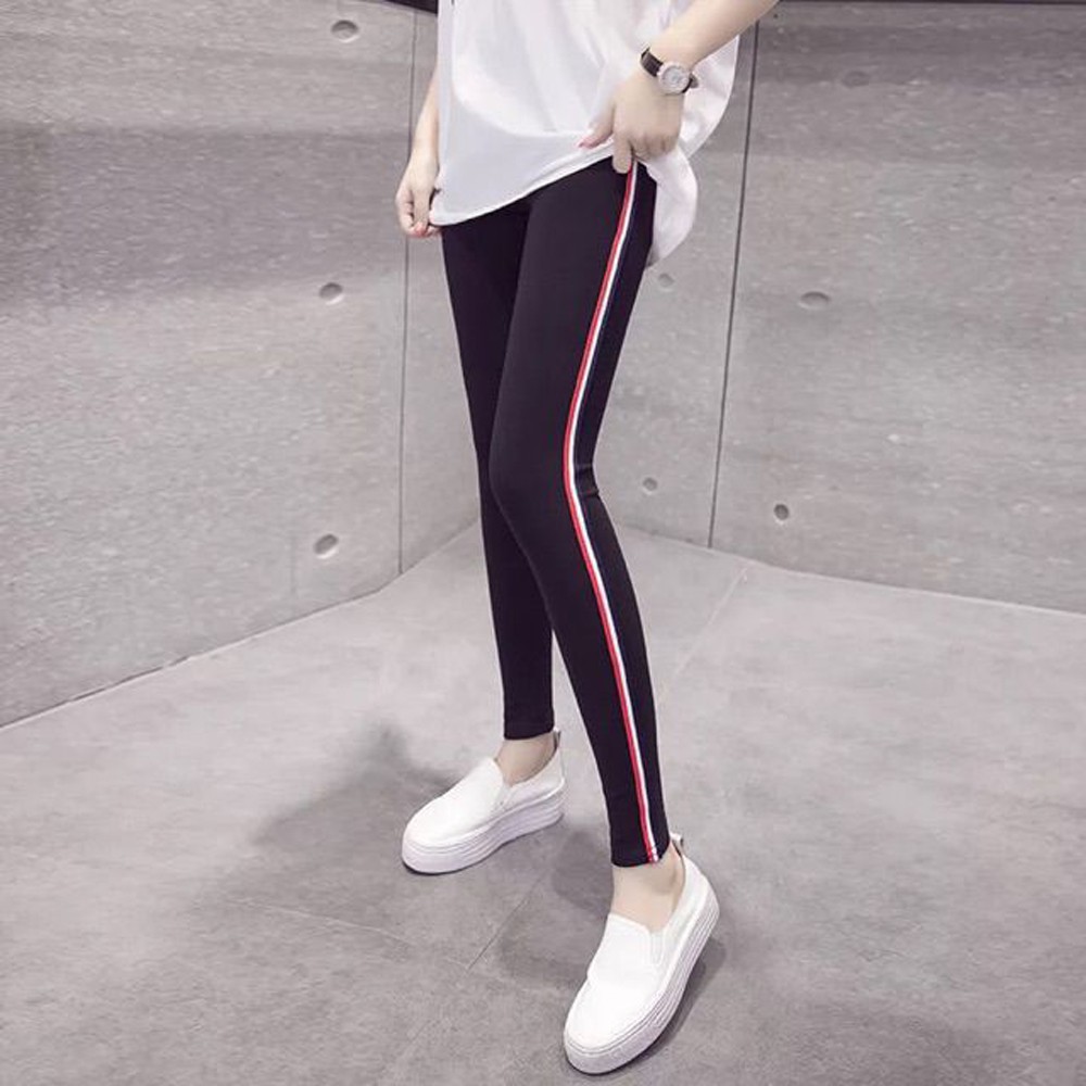 Quần Legging Trơn Viền Sọc Nhiều Màu Ngẫu Nhiên ROSA