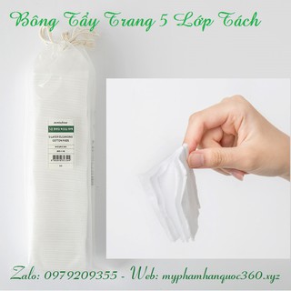 Bông Tẩy Trang 5 Lớp 80 miếng - Innisfree 5 Layer Cleansing Cotton Pads